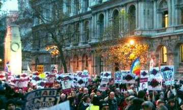 Protests in London